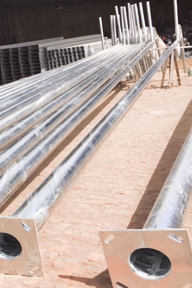 fabrication of lightining poles in saudi metallic forge